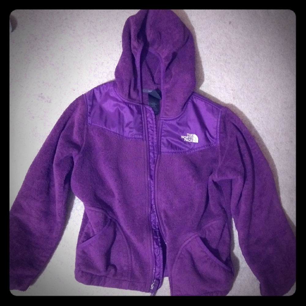Youth Girls Purple Fleece Jacket Lg 14/16